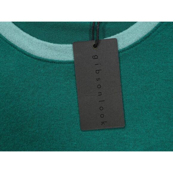 Gibsonlook Womens Green Tops Colorblock Long Sleeve Sweater Round Neck Size M - Picture 9 of 13